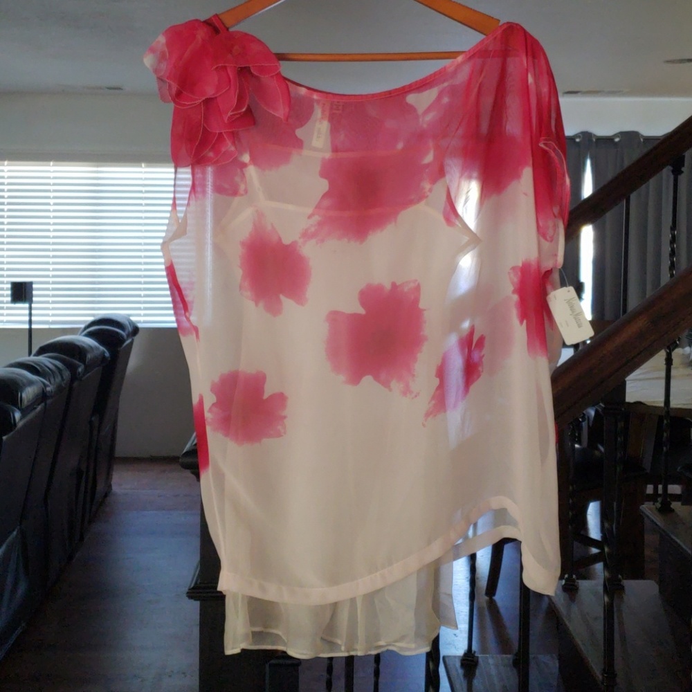 NWT Robbi & Nikki Pink Blouse Size Medium